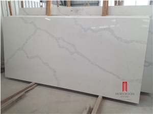 Marble Look Calacatta Quartz Stone Slabs & Tiles, Solid Surface Quartz Stone