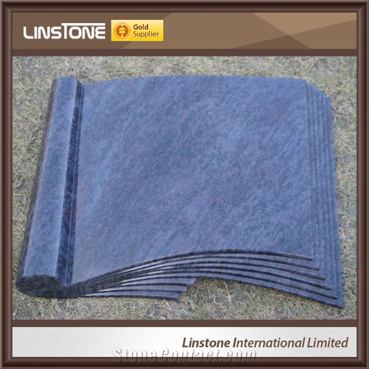 Cheap China Blue Bahama Granite Large Headstone for Sale
