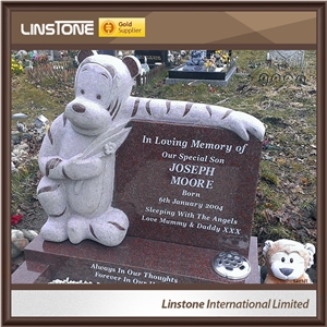Small Size Design Headstone with Angel Wings for Children Babies