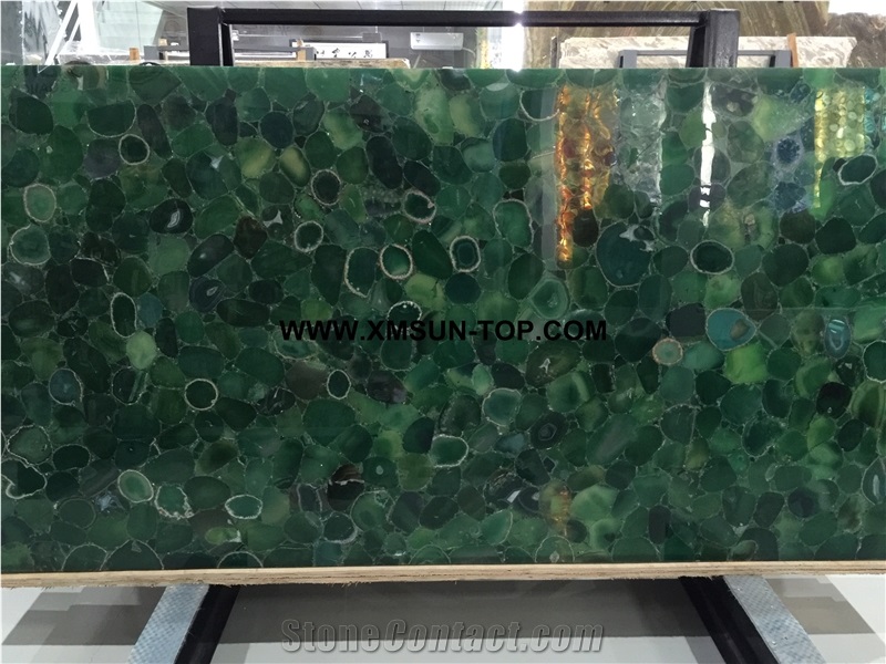 Azure Green Agate Semiprecious Stone Slab/Luxury Dark Green Semi-Precious Stone/Semi Precious Stone Slab for Wall Cladding&Flooring/Semi-Precious Stone Panel/Interior Decoration