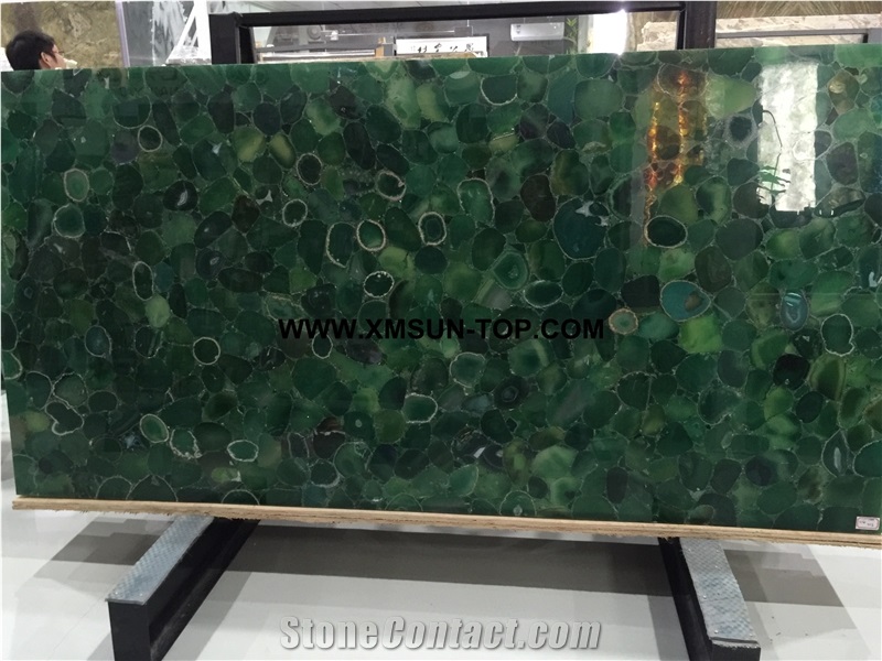 Azure Green Agate Semiprecious Stone Slab/Luxury Dark Green Semi-Precious Stone/Semi Precious Stone Slab for Wall Cladding&Flooring/Semi-Precious Stone Panel/Interior Decoration