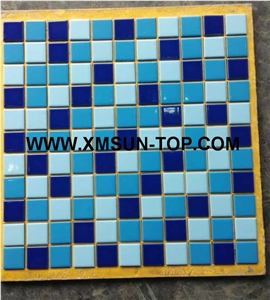 Blue Square Mosaic/Natural Stone Mosaic/Wall Mosaic/Floor Mosaic/Interior Decoration/Customized Mosaic Tile/Mosaic Tile for Bathroom&Kitchen&Hotel Decoration