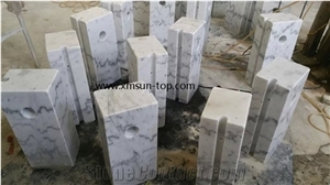Chinese Carrara White Parking Stones, Guangxi White Marble Car Stop Stones, China White Marble Parking Curbs& Barriers, Marble Car Parking Stone, Landscaping Natural Stone, Garden Stone Chinese Carrara White Parking Stones, Guangxi White Marble Car Stop Stones, China White Marble Parking Curbs& Barriers, Marble Car Parking Stone, Landscaping Natural Stone, Garden Stone