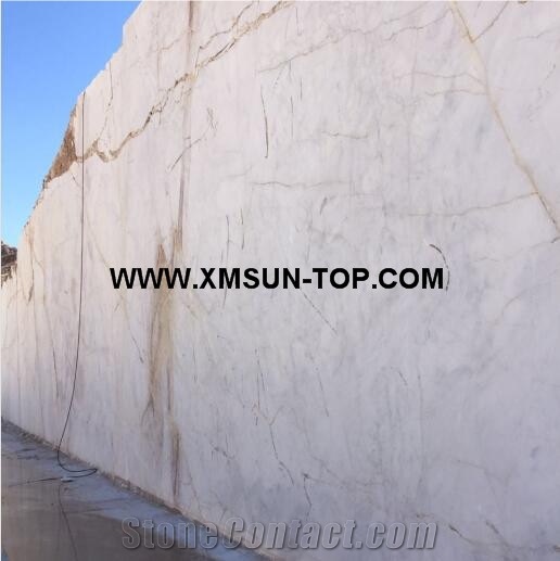 Crystal White Marble Block Own Quarry/New White Marble Stone/Snow White Marble Block/White Marble with Natural Ice Cracks