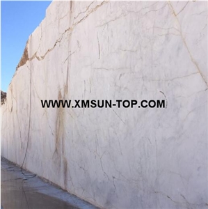 Crystal White Marble Block Own Quarry/New White Marble Stone/Snow White Marble Block/White Marble with Natural Ice Cracks
