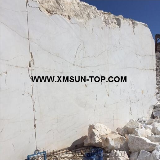 Crystal White Marble Block Own Quarry/New White Marble Stone/Snow White Marble Block/White Marble with Natural Ice Cracks