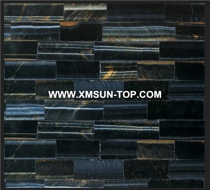 Dark Blue Tiger Eye Semiprecious Stone Tiles&Slabs/Blue Semi Precious Cut to Size/Tiger Eye Gemstone Tiles/Tiger Eye Precious Stone Panels/Interior Decoration