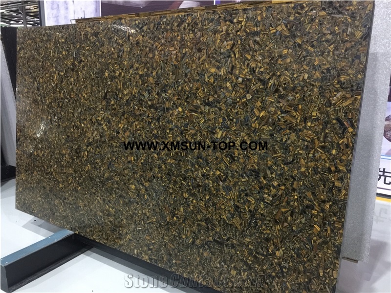 Dark Yellow Semiprecious Stone/Luxury Yellow Semi-Precious Stone Slab&Tile&Customized/Semi Precious Stone Slab for Wall Cladding&Flooring/Semi-Precious Stone Panel/Interior Decoration