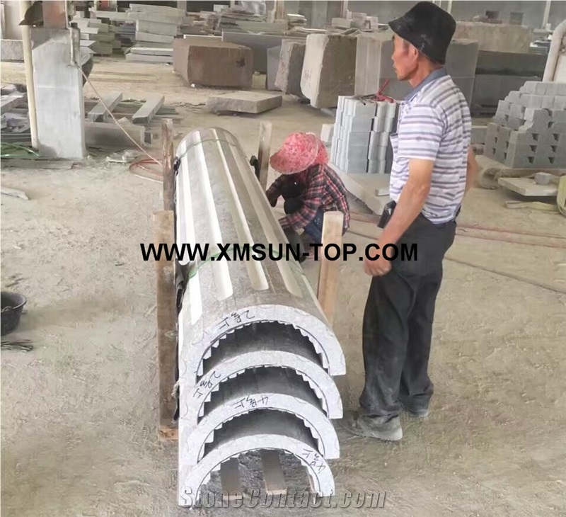 G617 Roman Column/Light Pink Granite Sculptured Columns/Architectural Columns/Building Decorative/Misty Rose Granite Column/Lilac Pink Granite Pillar/Outdoors Column/Landscape Column/Carving Column