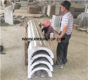 G617 Roman Column/Light Pink Granite Sculptured Columns/Architectural Columns/Building Decorative/Misty Rose Granite Column/Lilac Pink Granite Pillar/Outdoors Column/Landscape Column/Carving Column