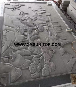 G633 Scenery Patterns Reliefs&Relieve/Bally White Granite Wall Reliefs/Bianco Pepperio Granite Relievos/ Granite Etchings/Barrie Grey Granite Engraving Ideas/Relief Design/Relief Carving/Engravings