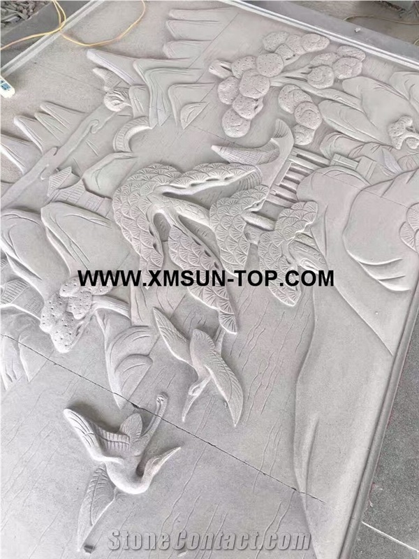 G633 Scenery Patterns Reliefs&Relieve/Bally White Granite Wall Reliefs/Bianco Pepperio Granite Relievos/ Granite Etchings/Barrie Grey Granite Engraving Ideas/Relief Design/Relief Carving/Engravings