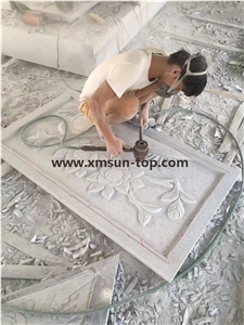 G633 Wall Relief &Etching&Chinese Grey Granite Handcarved Relief&Engraving Relief Design