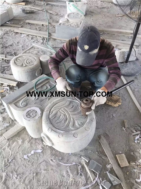 G654 Granite Engravings Drum/Reliefs&Relieve/Sesame Black Granite Reliefs/China Impala Granite Relievos/New Jasberg Granite Etchings/Dark Grey Granite Engraving Ideas/Relief Design/Relief Carving