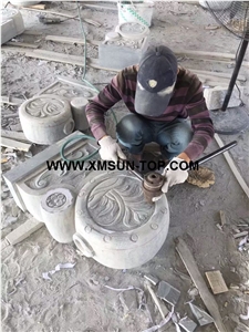 G654 Granite Engravings Drum/Reliefs&Relieve/Sesame Black Granite Reliefs/China Impala Granite Relievos/New Jasberg Granite Etchings/Dark Grey Granite Engraving Ideas/Relief Design/Relief Carving