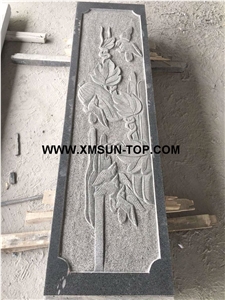 G654 Granite Monumental Relief Carving Balustrades/Sesame Black Granite Monumental Border/Graveyard Engravings Products/Monumental Engravings Products
