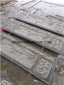 G654 Granite Reliefs&Relieve/Sesame Black Granite Wall Reliefs/China Impala Granite Relievos/New Jasberg Granite Etchings/Dark Grey Granite Engraving Ideas/Relief Design/Relief Carving/Engravings