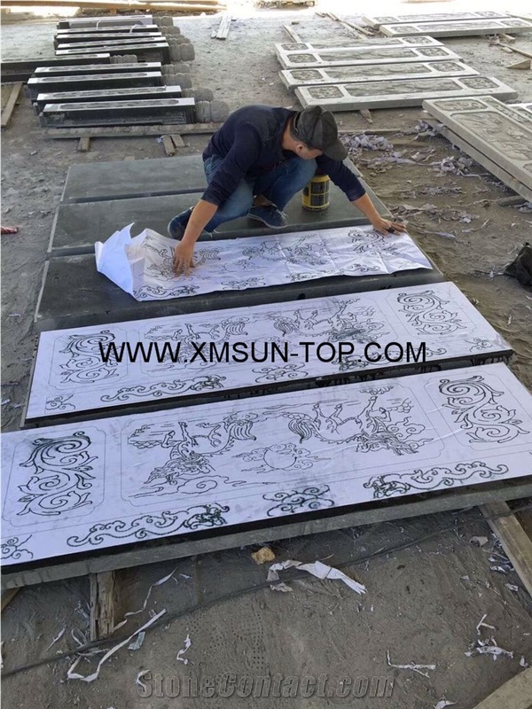 G654 Granite Reliefs&Relieve/Sesame Black Granite Wall Reliefs/China Impala Granite Relievos/New Jasberg Granite Etchings/Dark Grey Granite Engraving Ideas/Relief Design/Relief Carving/Engravings