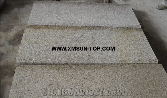 G682 Granite Steps & Stair/Rusty Yellow Granite Stair Riser/Padang Golden Leaf Granite Stair Treads/Exterior Stone Steps