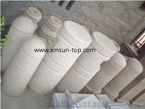 Golden Granite Parking Stone, China G682 Car Stop Stones, Rust Yellow Granite Parking Curbs& Barriers, Sunset Gold Car Parking Stone, Landscaping Natural Stone, Garden Stone