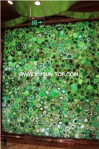 Green Semi-Precious Stone Interior Walling/Agate Walling/Multicolor Semi Precious Stone/Home Decoration/Building Stones