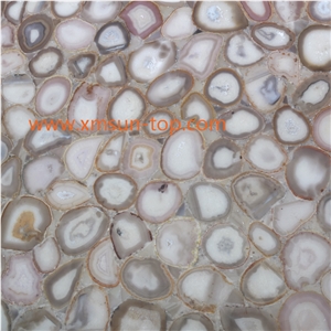 Light Grey Agate Stone Slabs, Luxury Semiprecious Stone Slab&Tile, Decoration Semi Precious Wall & Floor Covering, Grey White Agate Gemstone, Agate Precious Stone Slabs&Customized, Light Grey Gemstone