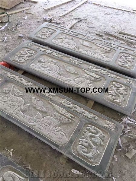 Nero Impala Granite Relief&Relieve/Sesame Black Granite Wall Relief/China Impala Granite Relievos/New Jasberg Granite Etchings/Dark Grey Granite Engraving Ideas/Relief Design/Relief Carving/Engravings