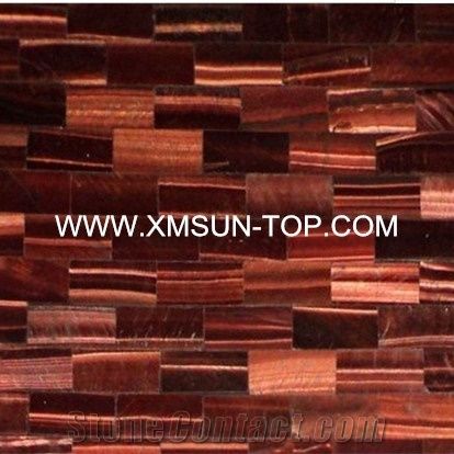 Polished Dark Red Tiger Eye Semiprecious Stone/Luxury Red Semi-Precious Stone Slab&Tile&Customized/Semi Precious Stone Tile for Wall Cladding&Flooring/Red Semi-Precious Stone Panel/Interior Decoration