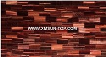 Polished Dark Red Tiger Eye Semiprecious Stone/Luxury Red Semi-Precious Stone Slab&Tile&Customized/Semi Precious Stone Tile for Wall Cladding&Flooring/Red Semi-Precious Stone Panel/Interior Decoration