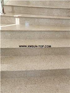 Polished G682 Granite Steps/Desert Gold Granite Stair/Gold Leaf China Granite Stair Riser&Stair Treads/Golden Sand Granite Steps &Staircase
