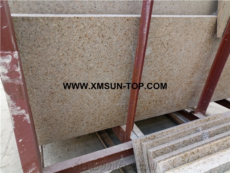 Polished G682 Granite Steps/Desert Gold Granite Stair/Gold Leaf China Granite Stair Riser&Stair Treads/Golden Sand Granite Steps &Staircase