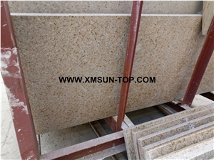 Polished G682 Granite Steps/Desert Gold Granite Stair/Gold Leaf China Granite Stair Riser&Stair Treads/Golden Sand Granite Steps &Staircase