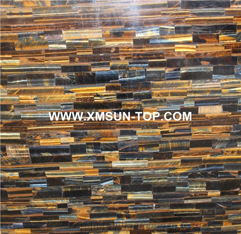 Tiger Eye Semiprecious Stone with Different Colors/Luxury Semi-Precious Stone Slab&Tile&Customized/Semi Precious Stone Slab for Wall Cladding&Flooring/Semi-Precious Stone Panel/Interior Decoration