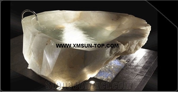 White Crystal Bathroom Sinks/White Semiprecious Stone Wash Basins/Irregular Sinks& Basins/Pure White Semi-Precious Stone Sink&Basin