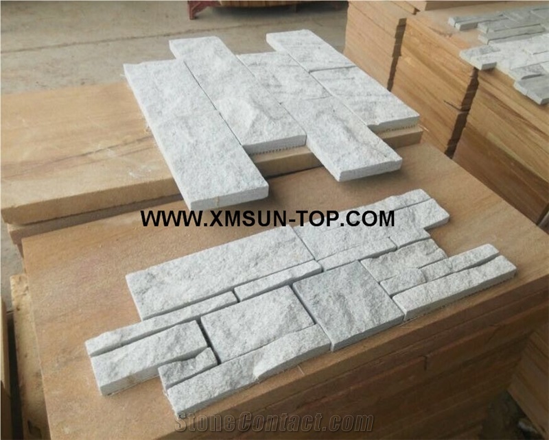 White Sandstone Mushroom Stone Tile&Cut to Size/Pure White Sandstone Mushroom Stone for Wall Cladding/Snow White Sandstone Wall Tiles/ Exterior Decoration/ Customize White Sandstone/ Wall Covering