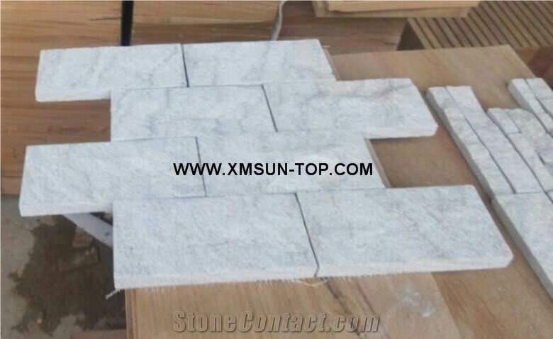 White Sandstone Mushroom Stone Tile&Cut to Size/Pure White Sandstone Mushroom Stone for Wall Cladding/Snow White Sandstone Wall Tiles/ Exterior Decoration/ Customize White Sandstone/ Wall Covering