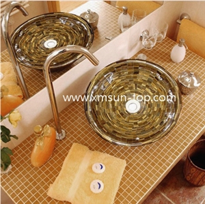 Yellow Tiger Eye Semiprecious Stone Basin, Polished Sink, Tiger Eye Gemstone Wash Basin, Precious Stone Bowl Sink, Vessel Sinks, Wash Basin, Luxury Yellow Tiger Eye Stone Bathroom Sink