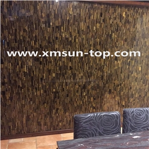 Yellow Tiger Eye Semiprecious Stone Tiles&Slabs, Gemstone Walling Tile, Yellow Semi Precious Stone Slabs for Wall&Flooring, Wall Panels, Chinese Yellow Tiger Eye Precious Stone, Decoration Slabs