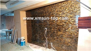 Yellow Tiger Eye Semiprecious Stone Wall Covering/Yellow Tiger Eye Semi-Precious Stone Wall Cladding/Yellow Semi Precious Stone Wall Tiles/Multicolor Semi Precious Stone Panels/Interior Decoration