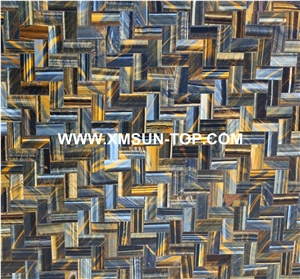 Yellow Tiger Eye Semiprecious Stone with Different Design/Semi-Precious Stone Slab&Tile&Customized/Semi Precious Stone Slab for Wall Cladding&Flooring/Semi-Precious Stone Panel/Interior Decoration