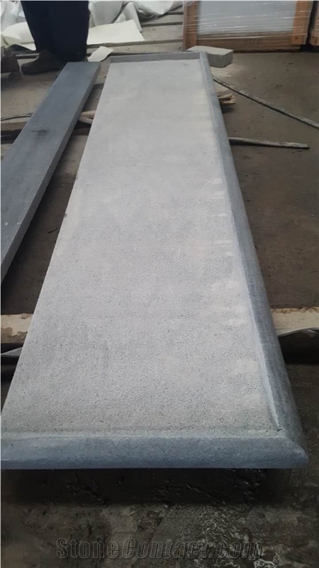 Honed Absolute Black Granite Stairs Steps Risers