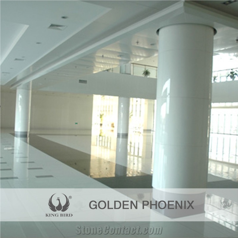 Indoor Hollow Columns/Polished Pure White Nano Crystal Stone Panels