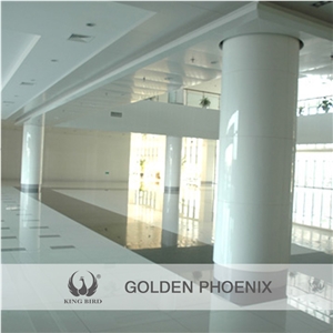 Indoor Hollow Columns/Polished Pure White Nano Crystal Stone Panels