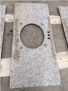 China Grey Big White Flower Barry Blue Beta White Granite G439 Kitchen Top Benchtop Vanity Top