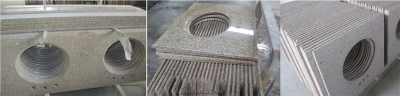 Golden Sand Ming Gold Rusty Yellow Sandy Gold Golden Peach Chinese Misty Yellow Yellow Pink Sunset Gold New G682 Top Bathroom Vanity Top