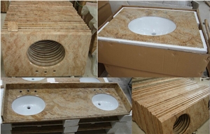 India Kashmir Gold Bathroom Vanity Top