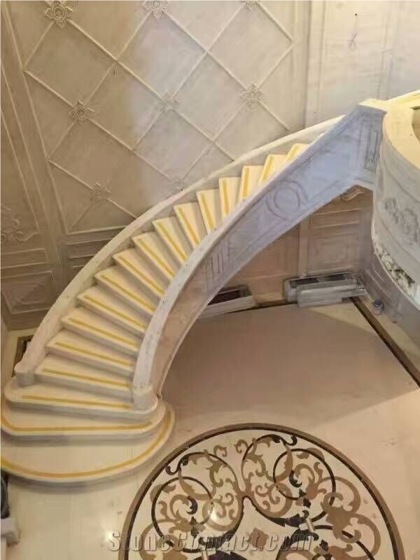Ultraman Beige Marble Polished Balustrade & Railing & Baluster,Carving Wall Decoration