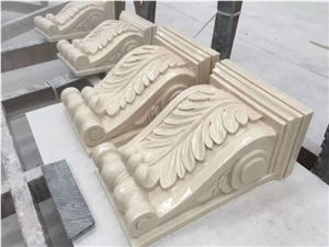 Ultraman Beige Marble Polished Column & Baluster,Carving Wall Decoration