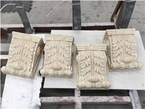 Ultraman Beige Marble Polished Column & Baluster,Carving Wall Decoration