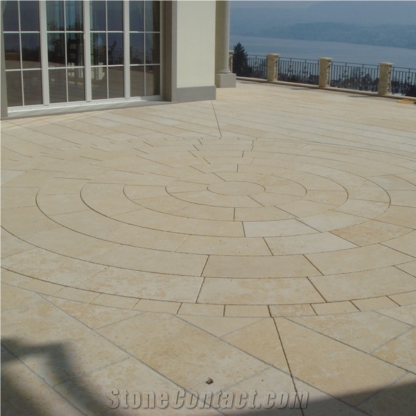 Limestone Material Roman Beige Tile and Slab